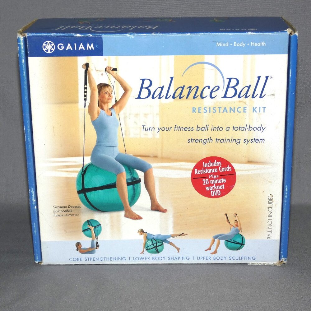 Gaiam Balance Ball Resistance Bands Kit, Ball Not Included